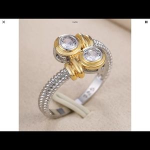 🎁❤️ 2 Tone Silver & Gold wit CZ ring ❤️🎁
